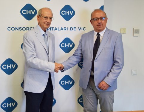 Jaume Portús, president sortint; i Antoni Molas, president entrant del CHV