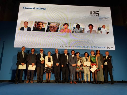 Foto de grup de la categoria Educació Mèdica, en què ha estat premiada Susanna Vilaseca